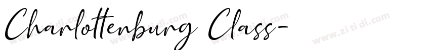 Charlottenburg Class字体转换